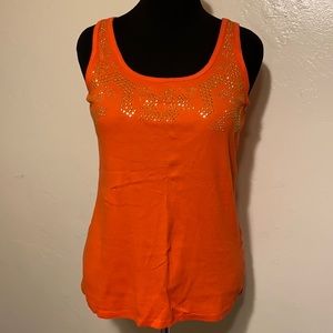 Studded Tank- Orange